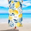 Watercolor Lemon Floral Beach Towel Patterned Sunscreen And Windproof Suitable For Swimming Pool Camping Travel Blanket