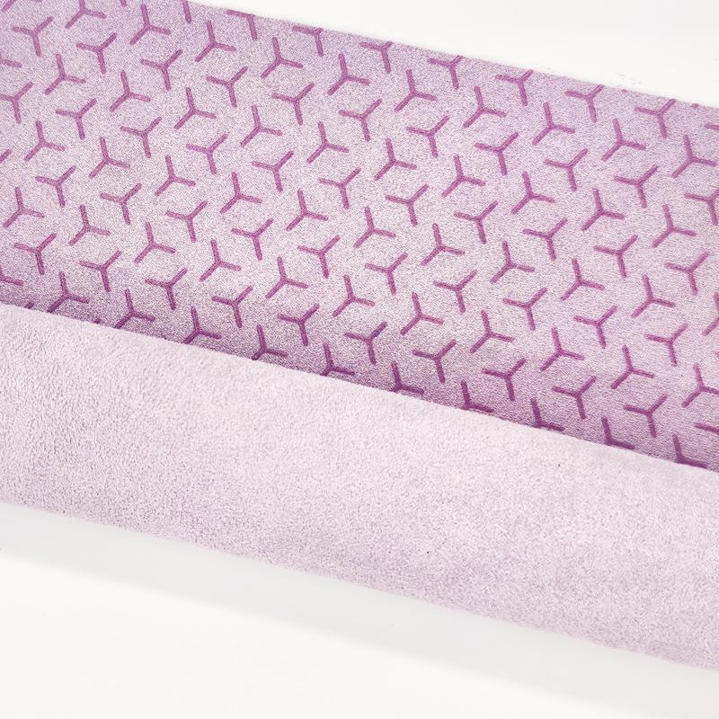 2mm Antimicrobial Hygiene Shield Sweat Absorption Double Layer Silicone Grip Non Slip Fitness Gym Suede Yoga Towel 185*70*0.2cm