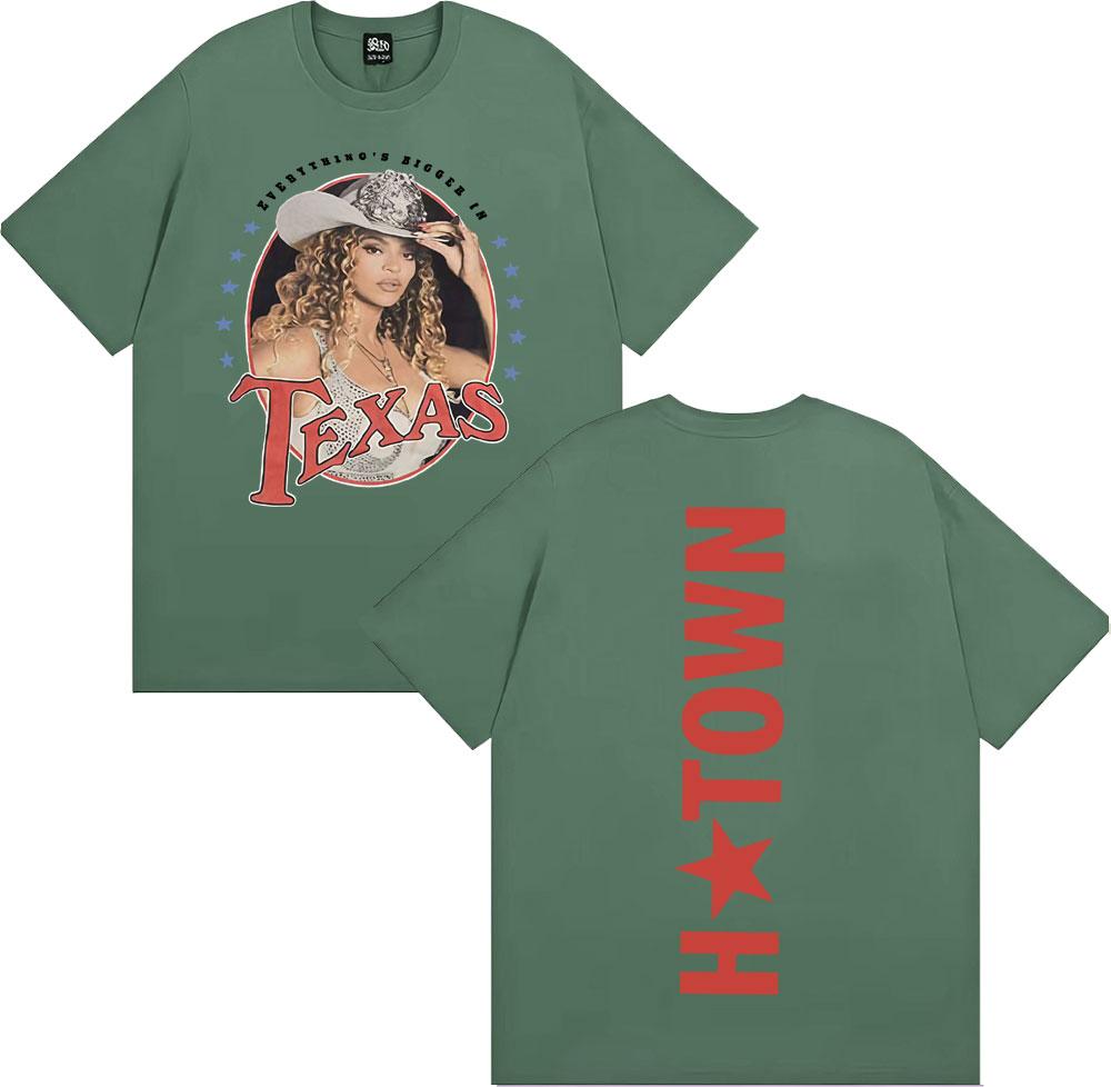 Cowboy Carter Beyonce Music Tour 2025 Graphic T-shirts Harajuku Hip Hop Retro T Shirts Men Women Summer Tops 100% Cotton T-shirt