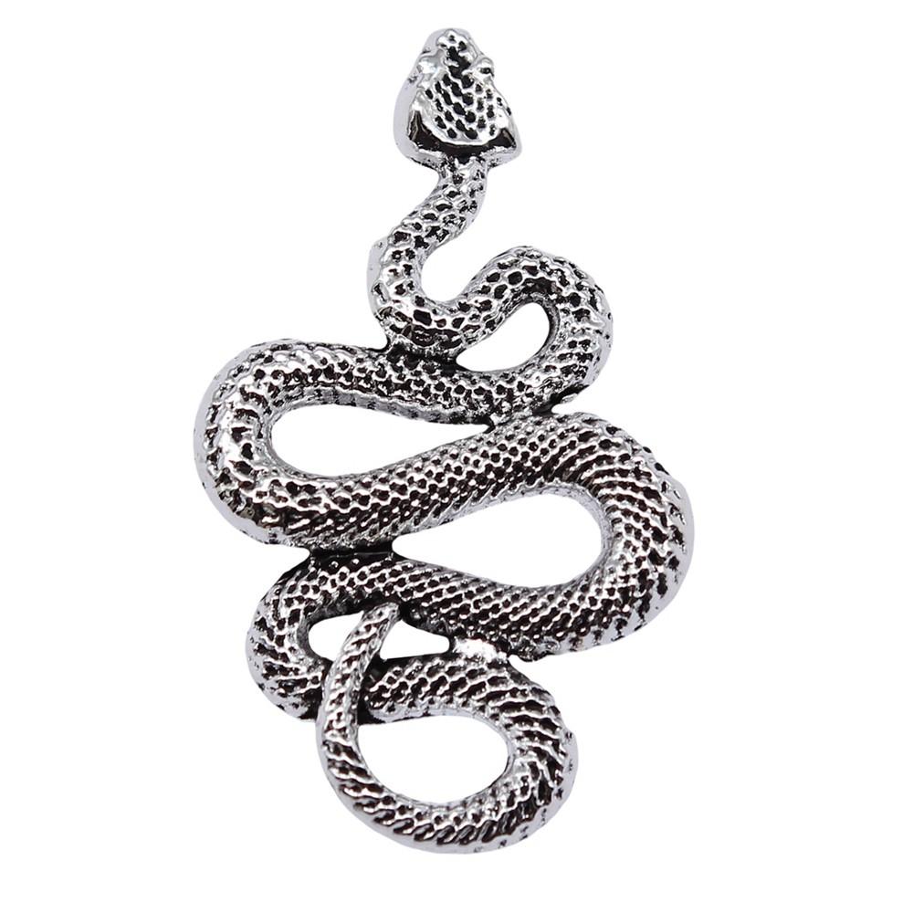Cobra Snake Charms Antique Bronze Silver Pendants For DIY Bracelet Necklace Jewelry
