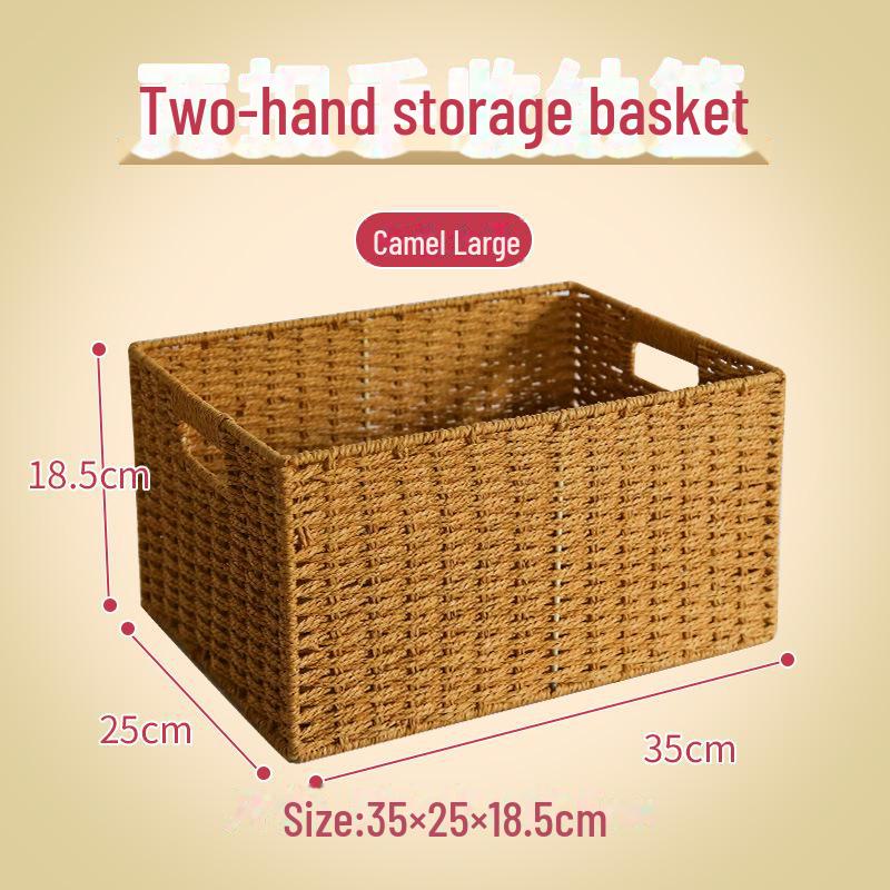 

Плетеная настольная корзина для хранения закусок, игрушек и всякой всячины