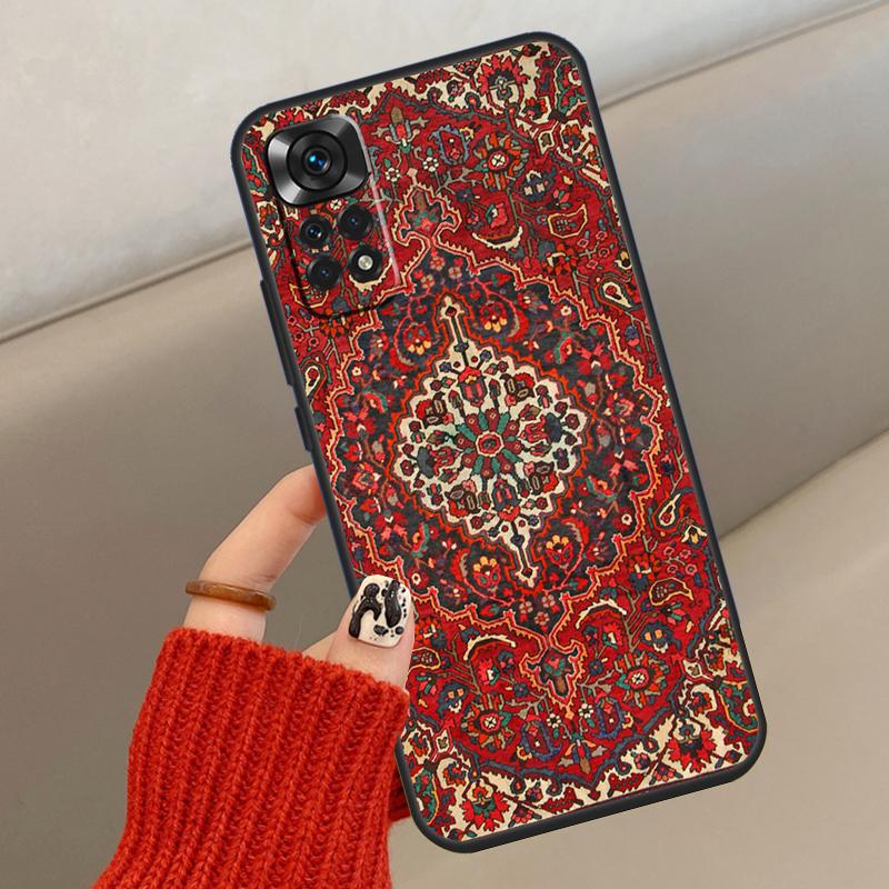 

Persian carpet Floral pattern Phone Case For Xiaomi Redmi Note 8 9 10 11 12 Pro 11S 10S 9S 8T Redmi 10A 10C 9A 9C Cover Redmi 10