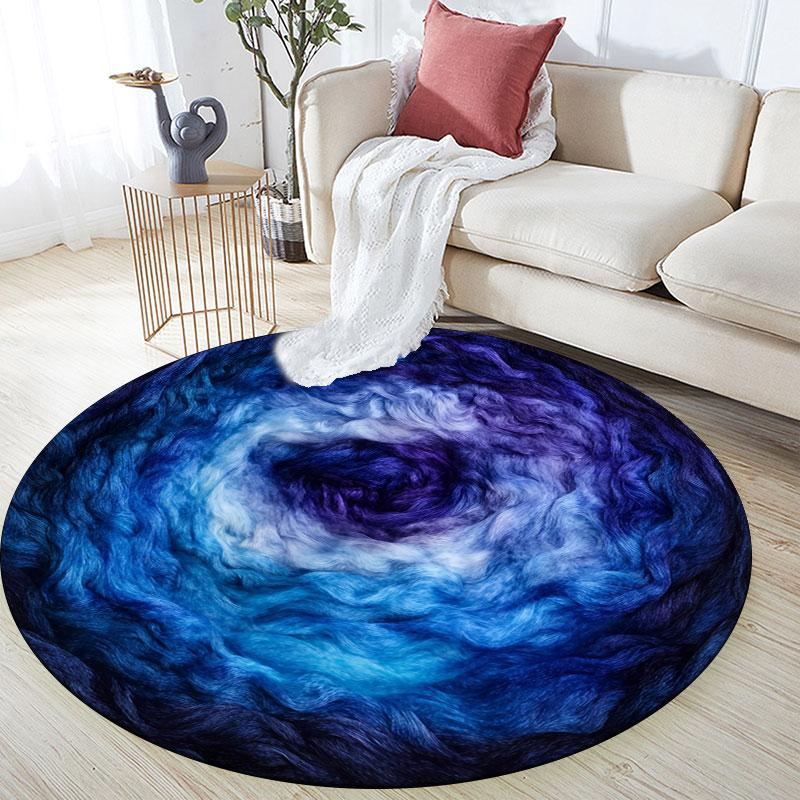 Purple Pattern Round rug,Carpet Rug for Living Room Bedroom Playroom ,Non-slip Floor Mat,Holiday Gifts and Birthday Gifts.