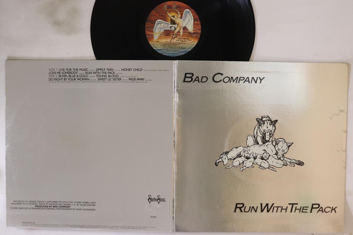 

LP Record BAD COMPANY - Run With The Pack SS8415 Swan Song 1976 US Rock Used