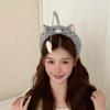 Wacky Cat Fishing Plush Headband Hair Accessories Girls Cartoon Hairband  Wash Face