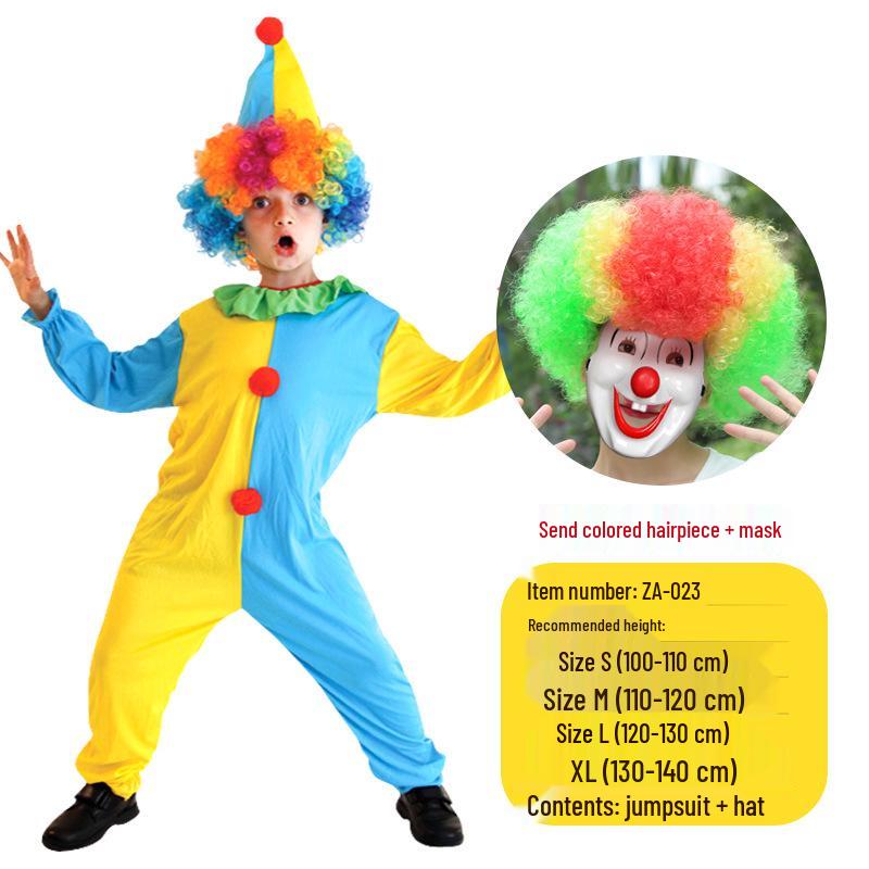Kids' Clown & Magician Costume Set for Boys & Girls - Perfect for Masquerades, National Day, Christmas & New Year Performances.