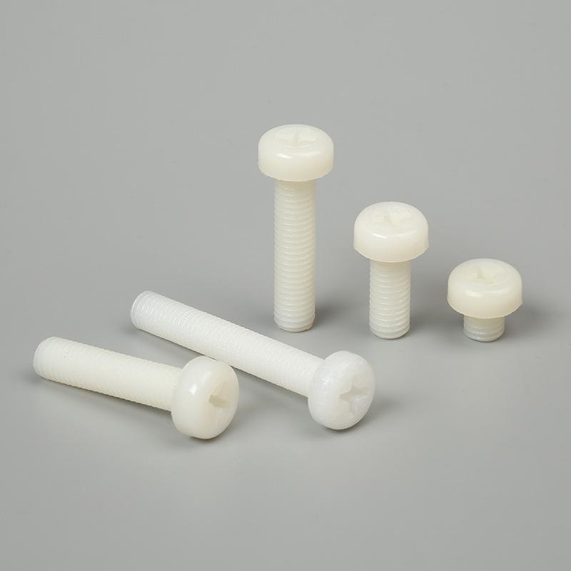 Vite in Nylon PA66 a Testa Tonda - M2, M3, M4, M5, M6, M8 Bullone di Fissaggio in Plastica