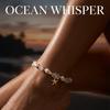 Boho Cowrie Shell Anklet for Women Natural Crystal Stone Beads Gold Color Starfish Charm Foot Chain Summer Beach Jewelry Gift
