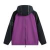 Li Ning Breath Pro Spliced Letter Zipper Hooded Comfortable Breathable Long Sleeve Waterproof Windproof Jacket Unisex Jacket Space-Purple AEMU045-3