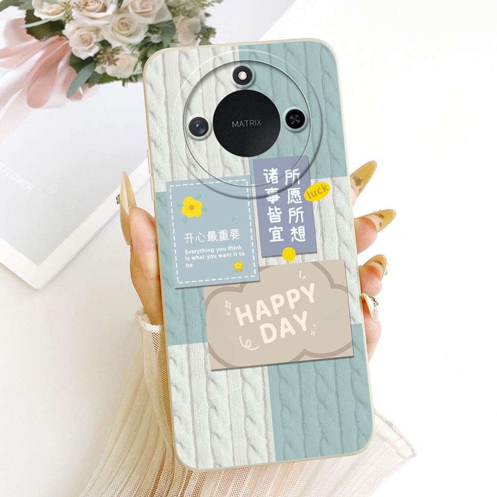 6.8'' For Honor X9c Smart Case Silicone Fashion Luxury Cute Cartoon Painted Cover For Honor X9c Smart Funda