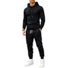 Men's Color Hoodie and Jogger Set Casual Versatile Sportswear