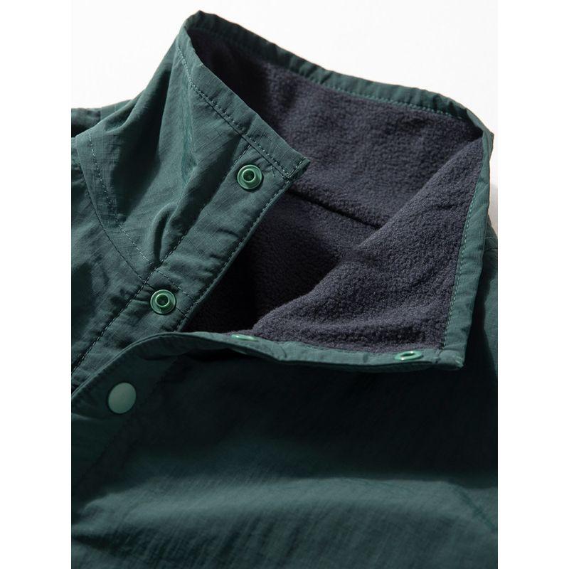 Double-Sided Wear Fall and Winter Fleece-lined Half Loose Zip Outwear