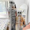 Dinosaur Skeleton Costume Realistic Plush 3D Dinosaur Skull Headpiece And Spine Costume Set for Halloween Cosplay