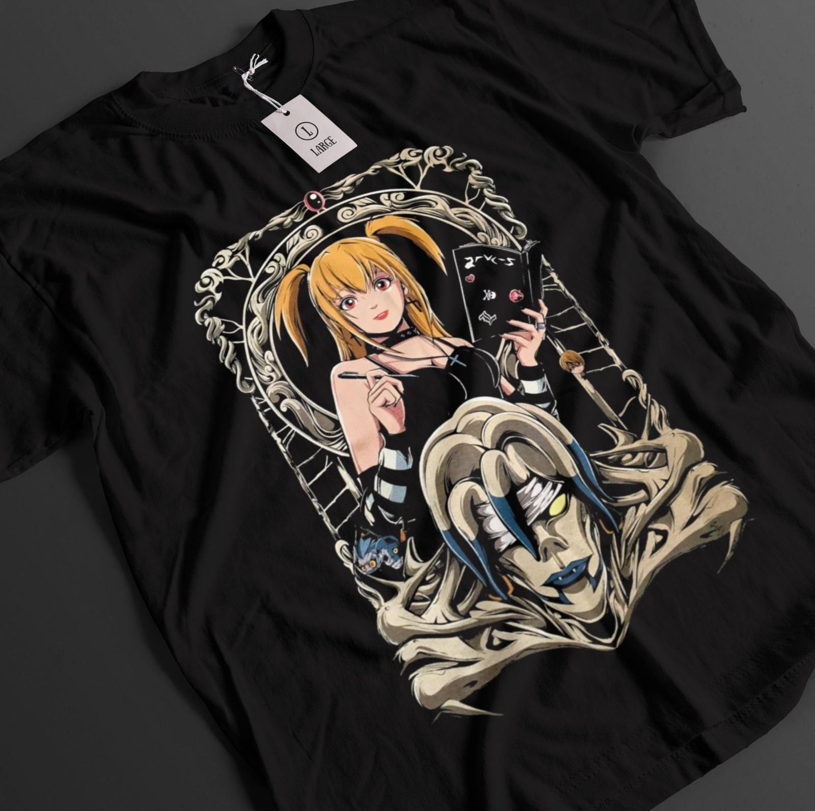 

Death Note Tshirt Misa Shirt Rem Top Kira T-Shirt Mens Womens Tees Top L Ryuk Manga Horror Anime Tee 2XL