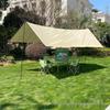 3x4.5m Silver-Coated Camping Tarp Tent: Sun, Rain & UV Protection Canopy.