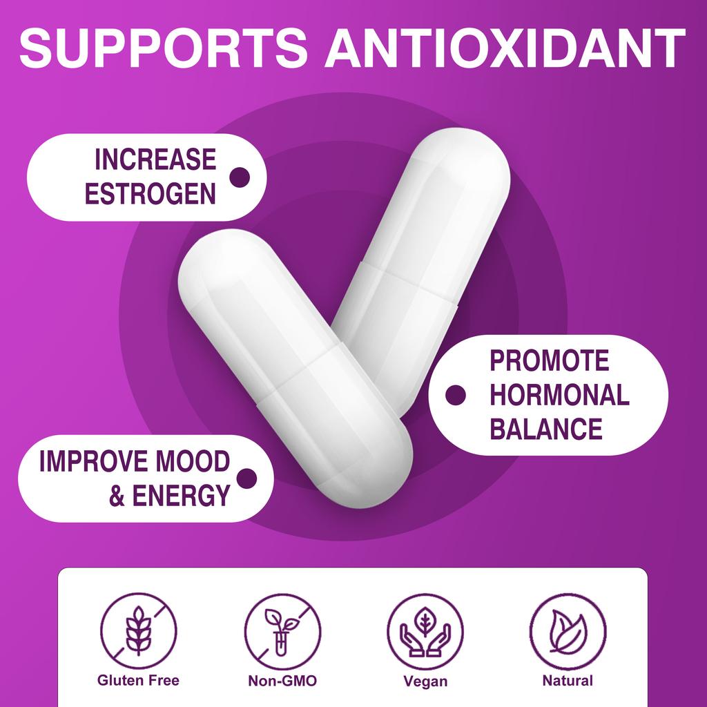 Buporai – Black Cohosh, Asparagus, Chasteberry, Dong Quai, Ginger Root, and Epimedium Extract Capsules – Mood Health, Energy