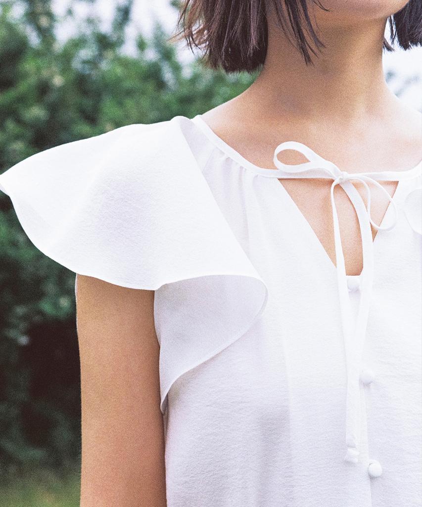 Kamdaun Sheer Long Dress - White