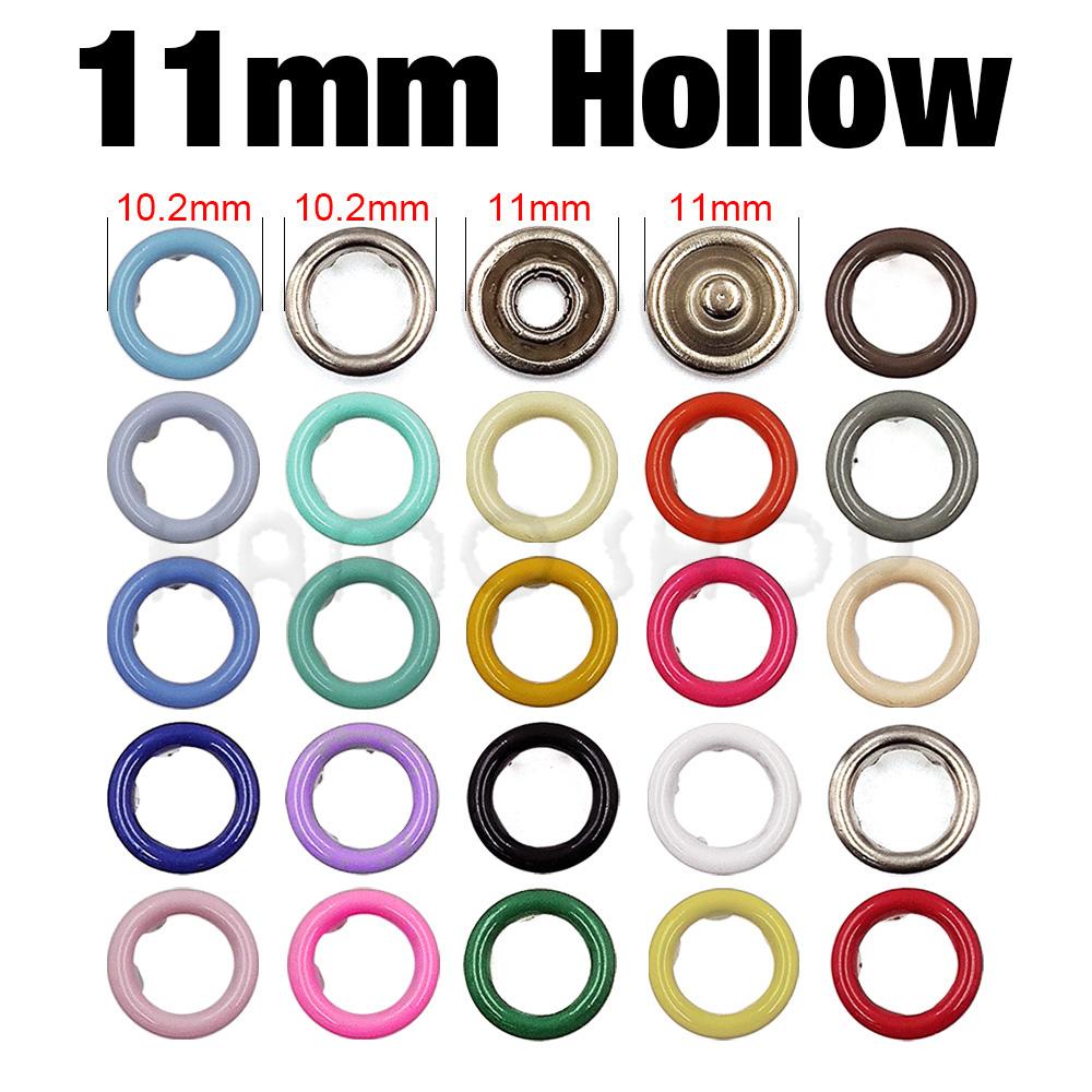 50-100Pcs Metal Prong Snap Button Hollow/Solid Press Prong Ring Button Studs Fasteners For Clothes Garment Sewing Bags Shoes