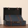 Vintage American Retro Leather-Wooden Suitcase Display and Photography Prop