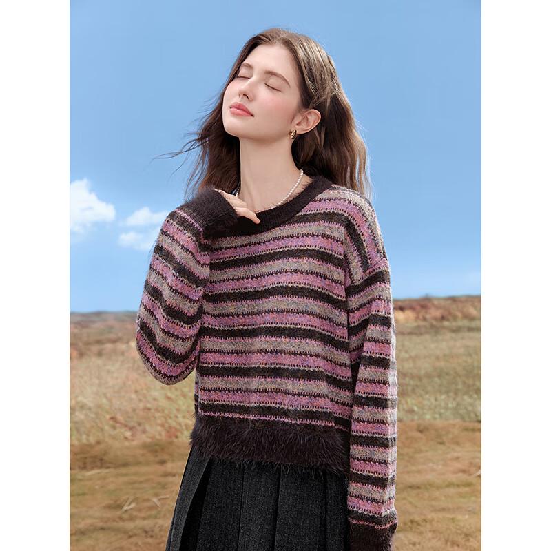 Betu Women's Striped Colorblock Knit Sweater