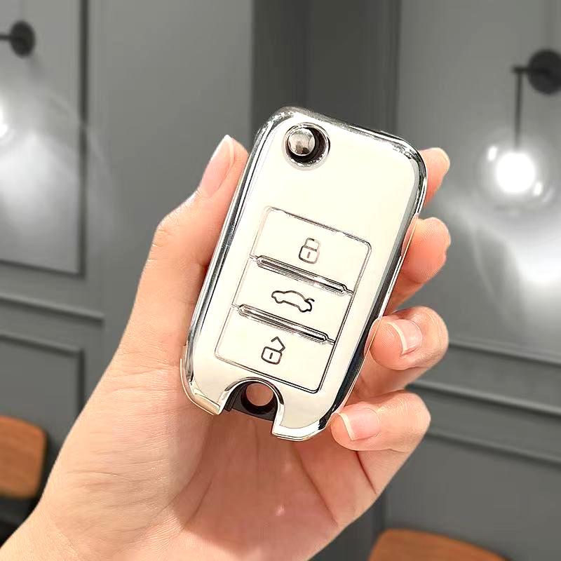 

TPU Защитный чехол для ключа-брелока, аксессуары для Roewe MG ZS GT GS 350 360 750 RX5 MG3 MG5 MG6 MG7, чехол-сумка для складного ключа автомобиля silver edge cover