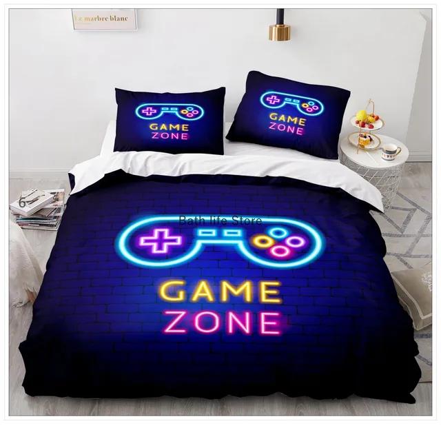 Fashion Game Controller Bedding Set Queen Size Duvet Cover Set Creative Black Comforter Bed Cover Set 2/3pcs Home Textile 3D