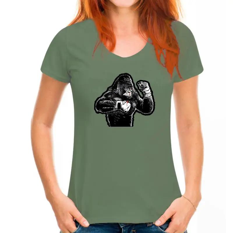 BOXING GORILLIA Mashup Ship Dtg Tops Tee T Shirt Tees Birthday Gift Tops T-Shirt