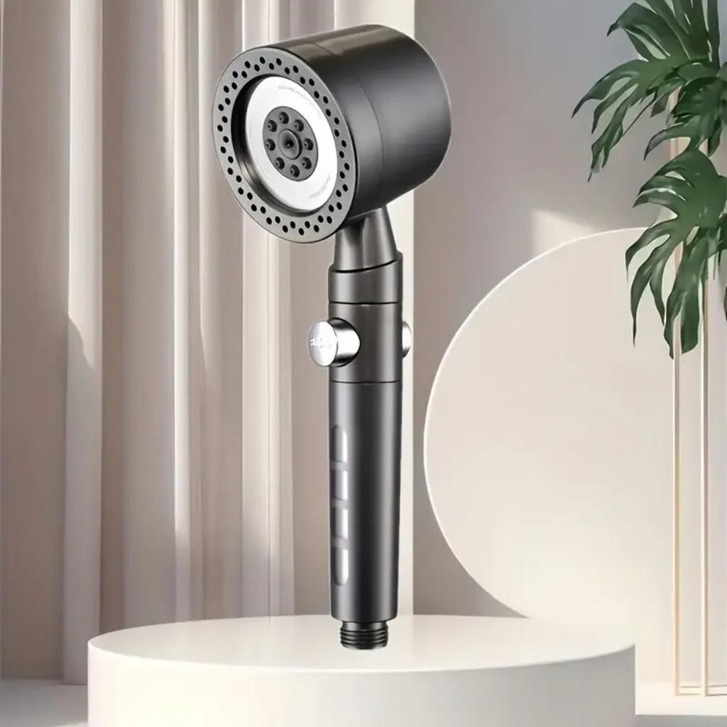 High Pressure Water Saving Filter Shower Head 5 Modes Handheld Shower Head One Button Stop Bathroom Accessories