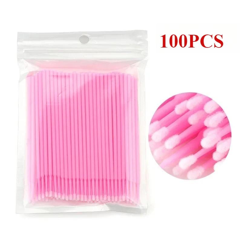 100/200/500/1000PCS Cotton Swab  Extension Disposable Eyelash Glue Cleansing Brushes Applicator Sticks Makeup Tools