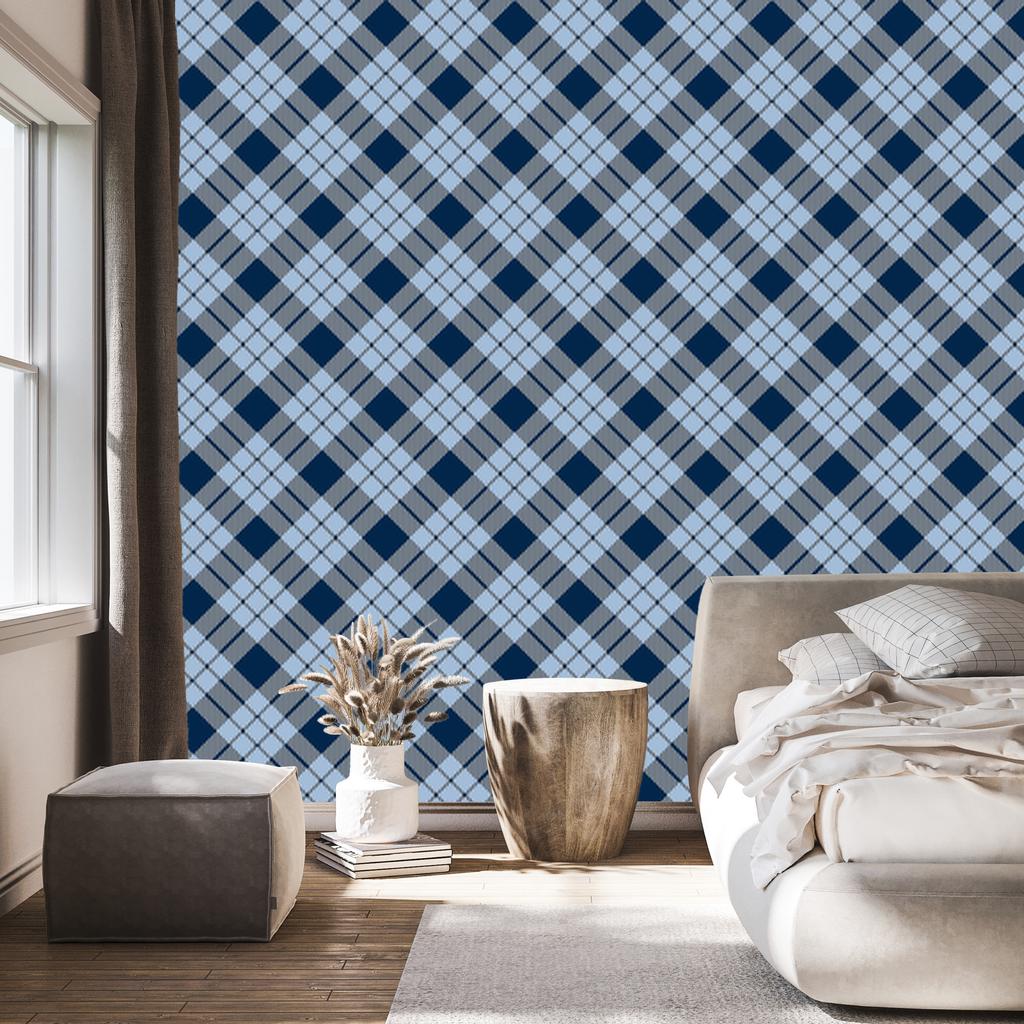 Blue Checkered Wallpaper, Blue, Navy Blue, and Azure, 50x1000