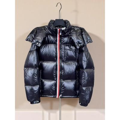 Masked Down Jacket Three-color Webbing Woven High Version M Home Color Strip Winter Coat Men's and Women's Lightweight Jacket
