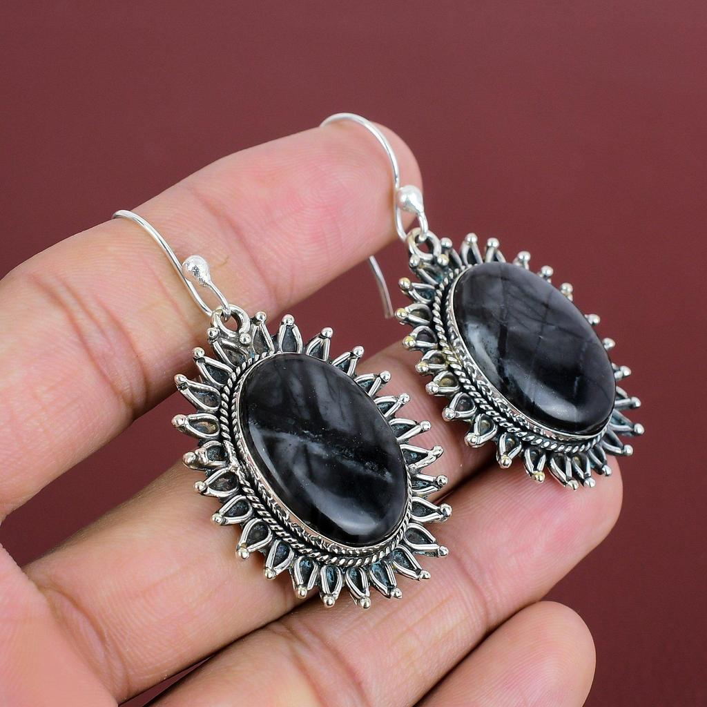 Picasso Jasper Earrings 925 Sterling Silver Earring Handmade Natural Gemstone Jewelry Unique Earring Engagement Gifts Picasso Jasper Jewelry
