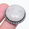 Natural Moonstone Gemstone Handmade 925 Sterling Silver Jewelry Ring Size 8 U4W06