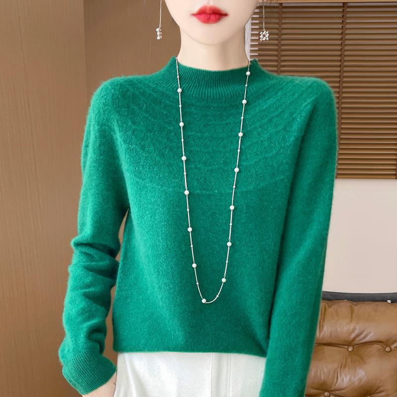 Pulover de cașmir pentru femei cașmir Qinghe 30% cașmir 70% lână cald și la modă versatil toamnă și iarnă