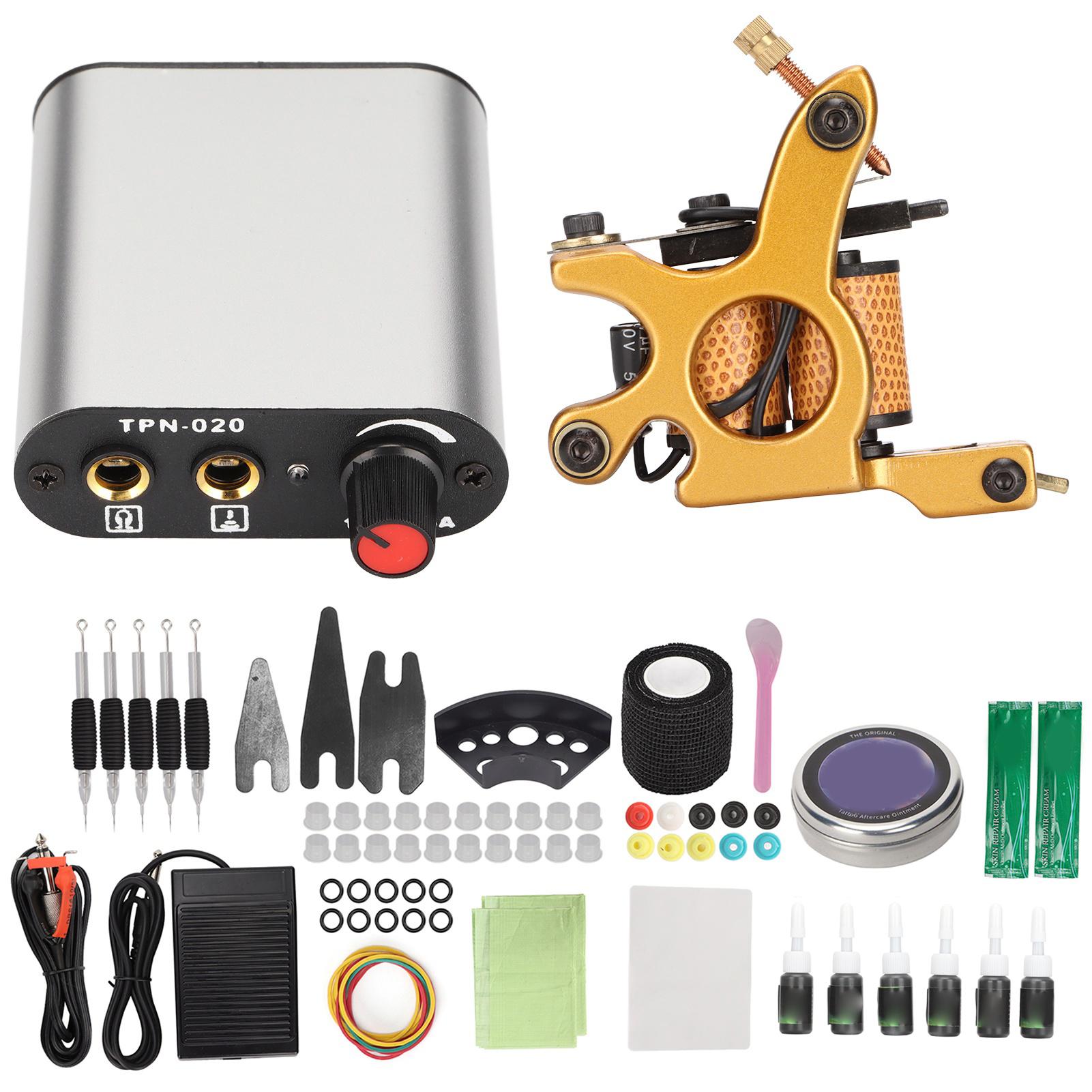 

10 катушек для тату-машинки Комплект питания для тату-машинки Полный комплект для начинающих EU Plug