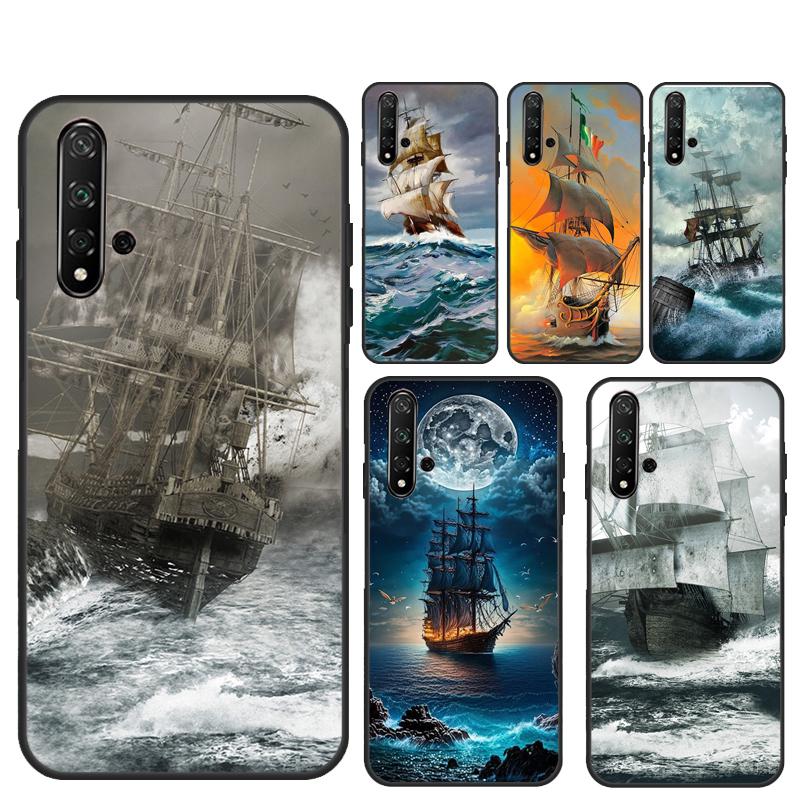 Ships Paintings For Huawei Nova 12i 11i 8i 12s 9 10 SE Y91 Y90 Y60 Y70 Y72 Y61 P20 P40 P30 Lite P60 Pro Case