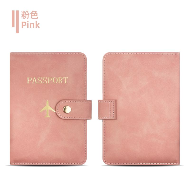 New Multifunctional Clasp Passport Wallet PU Leather Multi-card Bank Card Holder Fashion Gilded Airplane Logo Passport Cover Cas