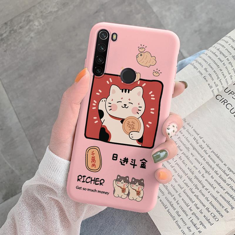 For Redmi Note 8 Pro 8T Back Cover Protective Case Soft Silicone Cute Cartoon Cat Frog Funda Phone Case For Xiaomi Redmi Note 8