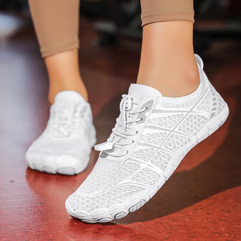 Beach Aqua Water Shoes Womens Mens Quick-Dry Barefoot Shoes Multi-functional Yoga Shoes Breathable Five-Finger Trekking Shoes