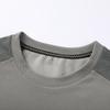 New Spring and Autumn Men's Sweatshirts, Mid-green Round Neck, Color-blocked Long-sleeved T-shirts, Men's Casual Bottoming Tops