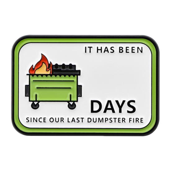 Dumpster Flame Pin Humorous Dumpster Flame Response Team Alloy Pin Hilarious Enamel Badge for Coworkers Team Leader