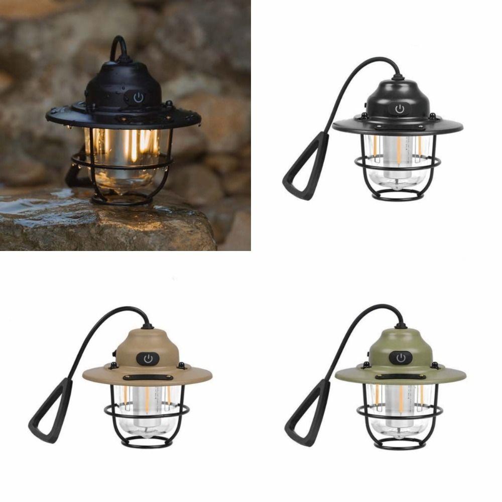Portable Pendant Camping Lamp Hanging Retro Chandeliers Tent Lights Camping Ambient Light BBQ