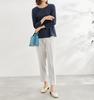 ROPE PICNIC Ponte Navy Size 40 Women's Gold-Patterned Top, (GDM13100),