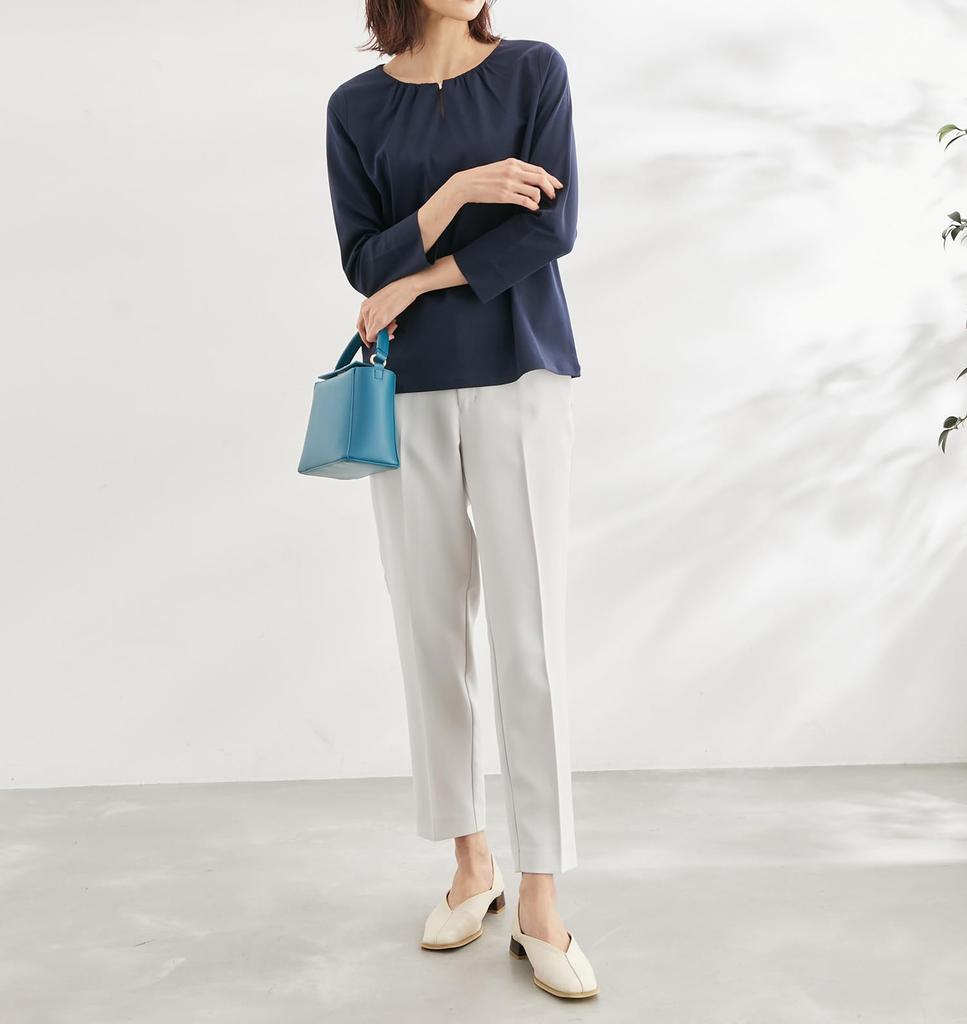 ROPE PICNIC Ponte Navy Size 40 Women's Gold-Patterned Top, (GDM13100),
