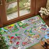 Educational City Traffic Kids Rug Non Slip Washable Carpet Floornat for Nursery Kids Room  Baby Room Bedroom Nursery Play Mat