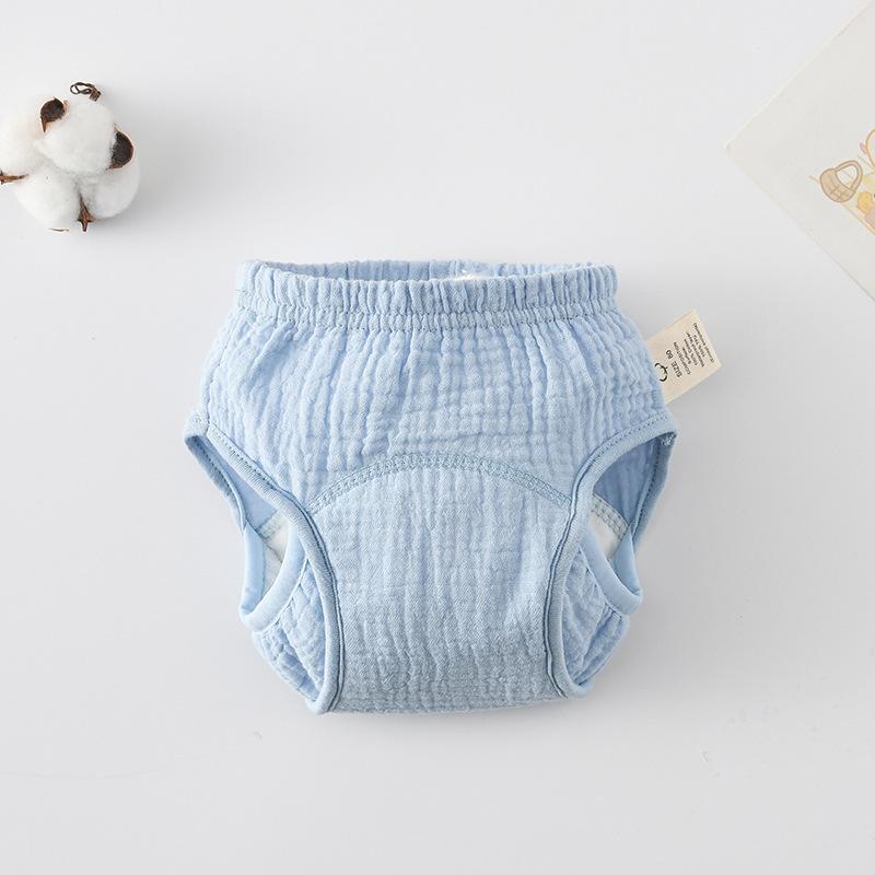 Korean Style Winged Baby Gauze Pull-up Pants: Pure Cotton Diaper Cover & Training Pants