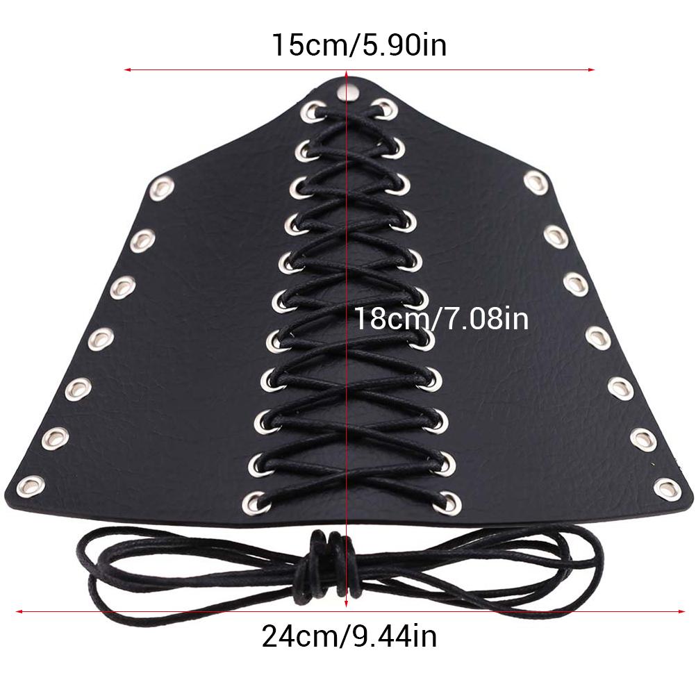 

1 Пара Шкіряних Нарукавників Унісекс Рукавиці Захист Зап ястя На шнурівці Шкіряні Нарукавники для Стрільби з Лука