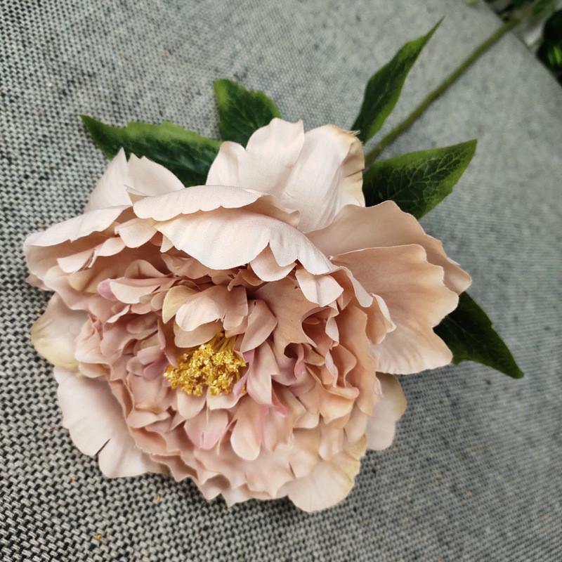 Artificial Flowers Peony Stems Wedding Centerpiece Vintage Style Floral Home