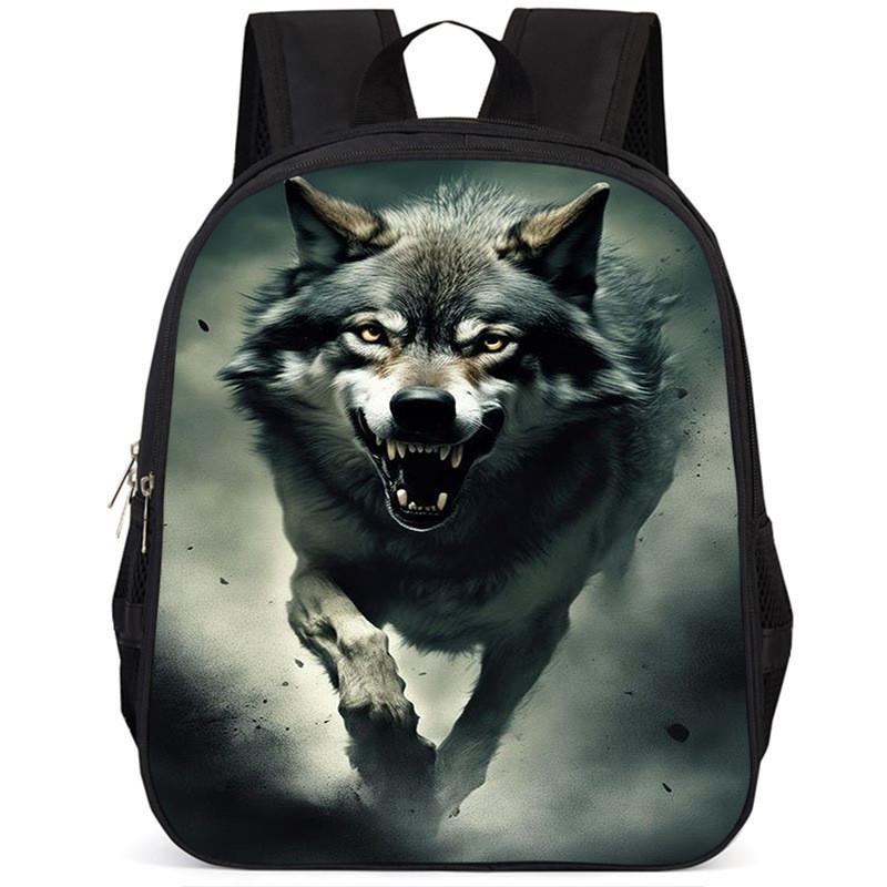 Large Capacity Wolf Animal Backpack For Kids Lightweight And Comfortable Oxford Fabric