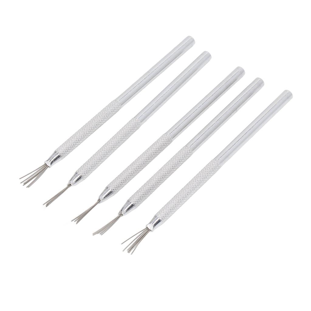 5 PCS Clay Needle Tools Silver White Aluminum Handle Clay Pottery Sculpting Texturing Modeling Tools